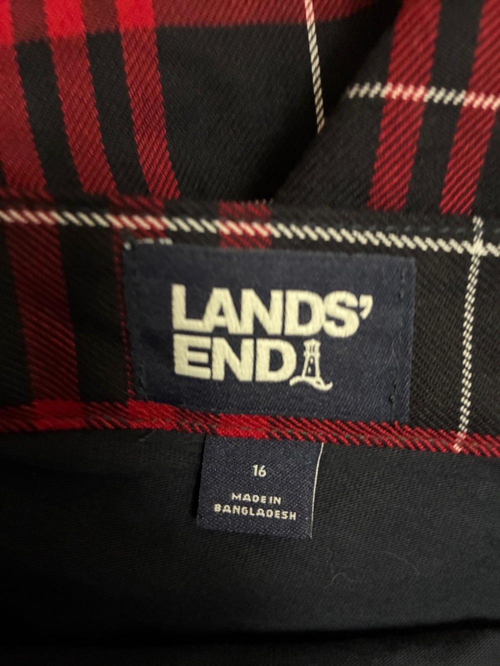 Land’s End, Red/Blue Plaid Skirt/Skort, Size 16, School Uniform - Picture 5 of 10
